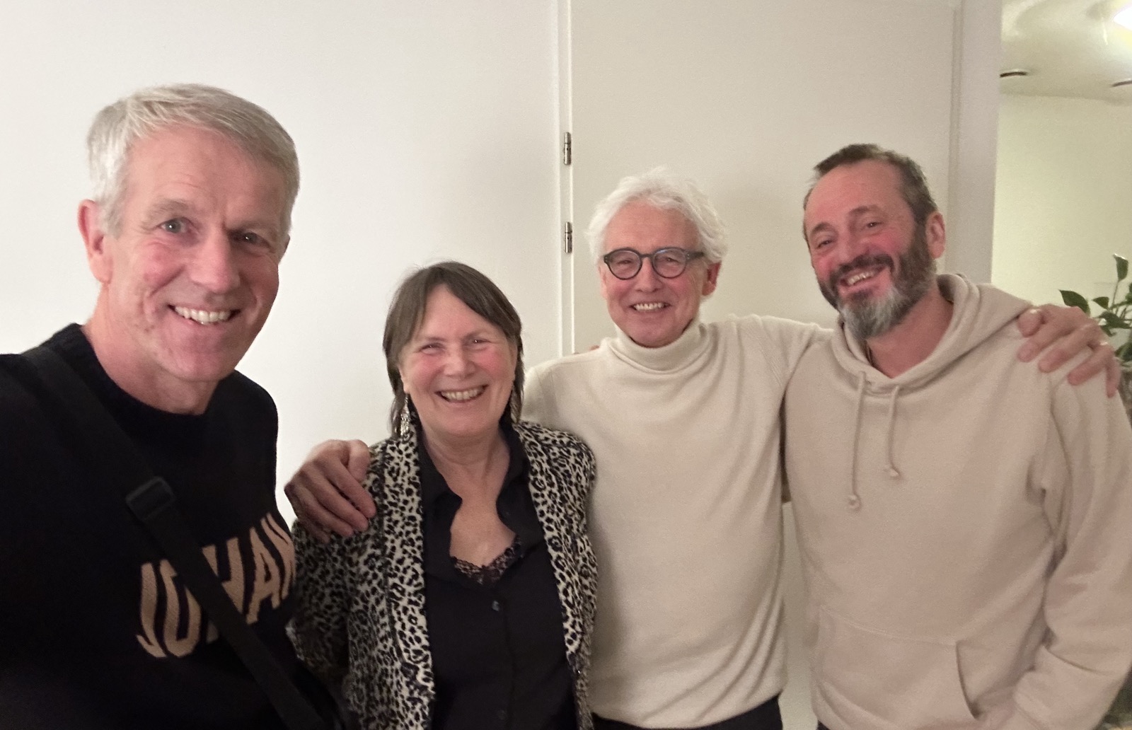 V.l.n.r. Jan-Willem Bult, Maria van den Muijsenbergh, Don Akkermans en Arend Steenbergen