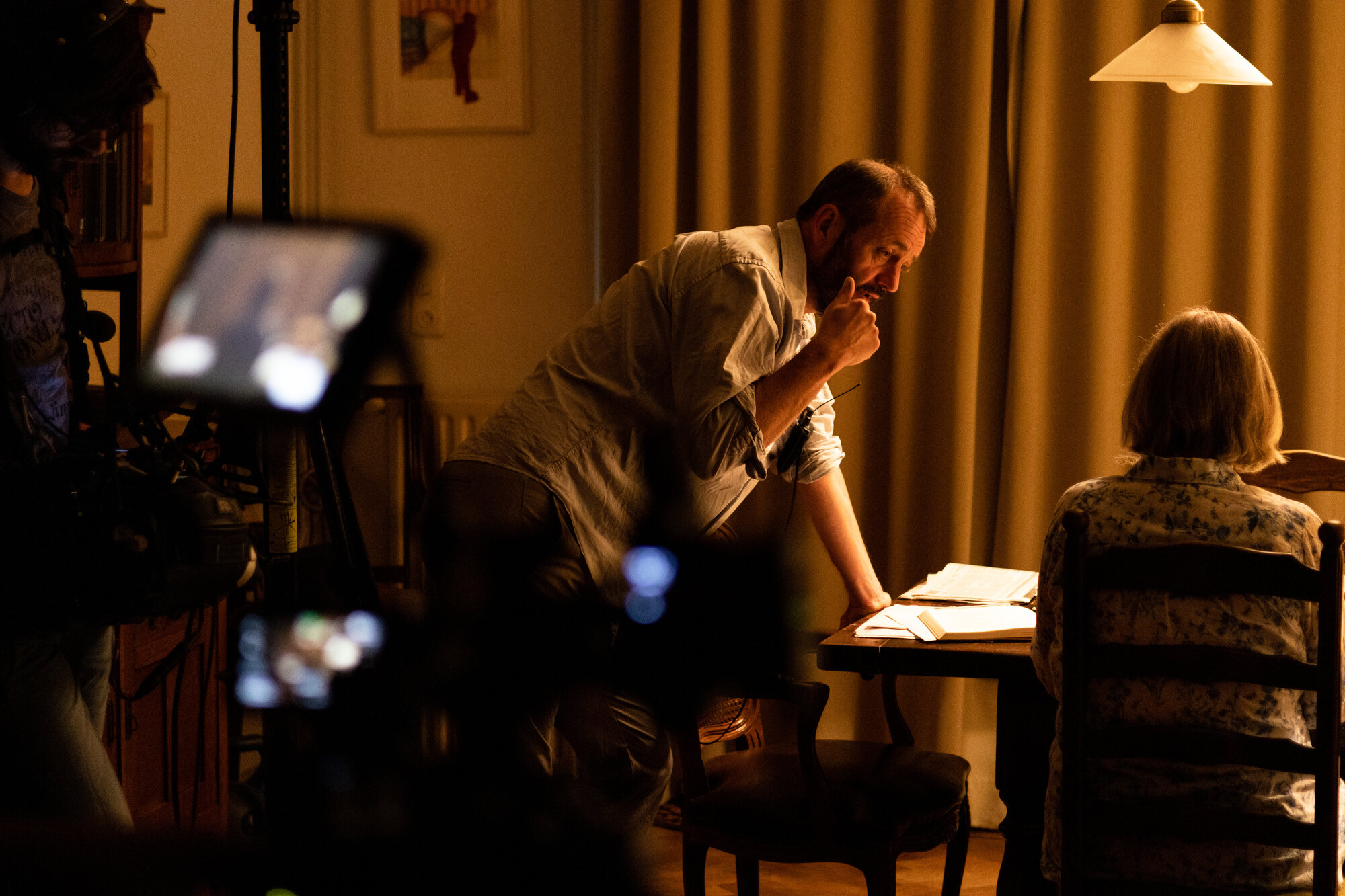 Opnamen van Zorg met regisseur Arend Steenbergen en Frieda Pittoors